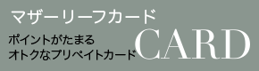 マザーリーフカード誕生　お得なボーナスポイントでラッキー！